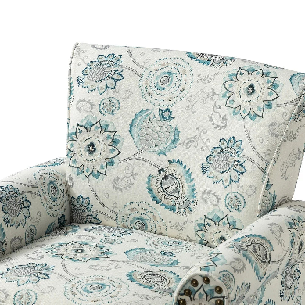 Nyctelius Nailhead Trim Traditional Accent Armchair with Rolled Arms