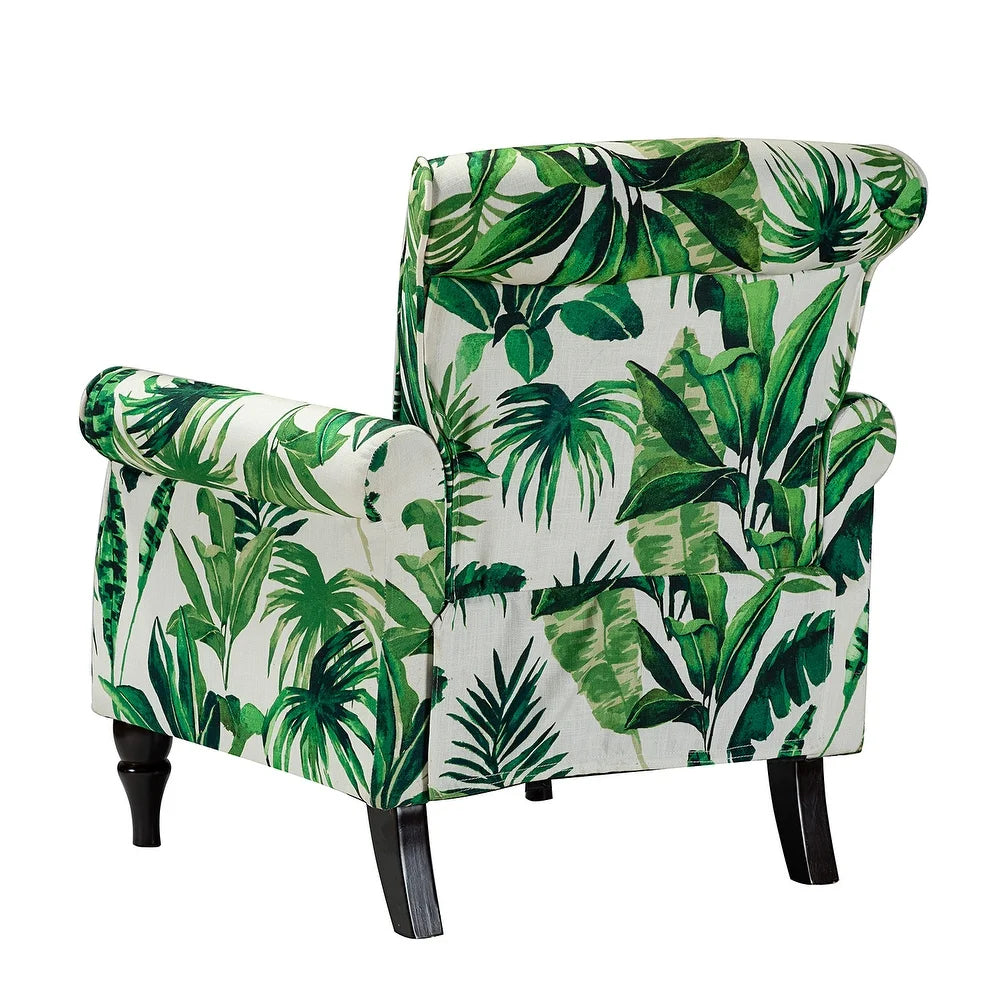 Nyctelius Nailhead Trim Traditional Accent Armchair with Rolled Arms