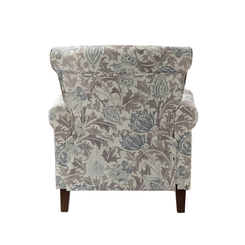 Nyctelius Nailhead Trim Traditional Accent Armchair with Rolled Arms