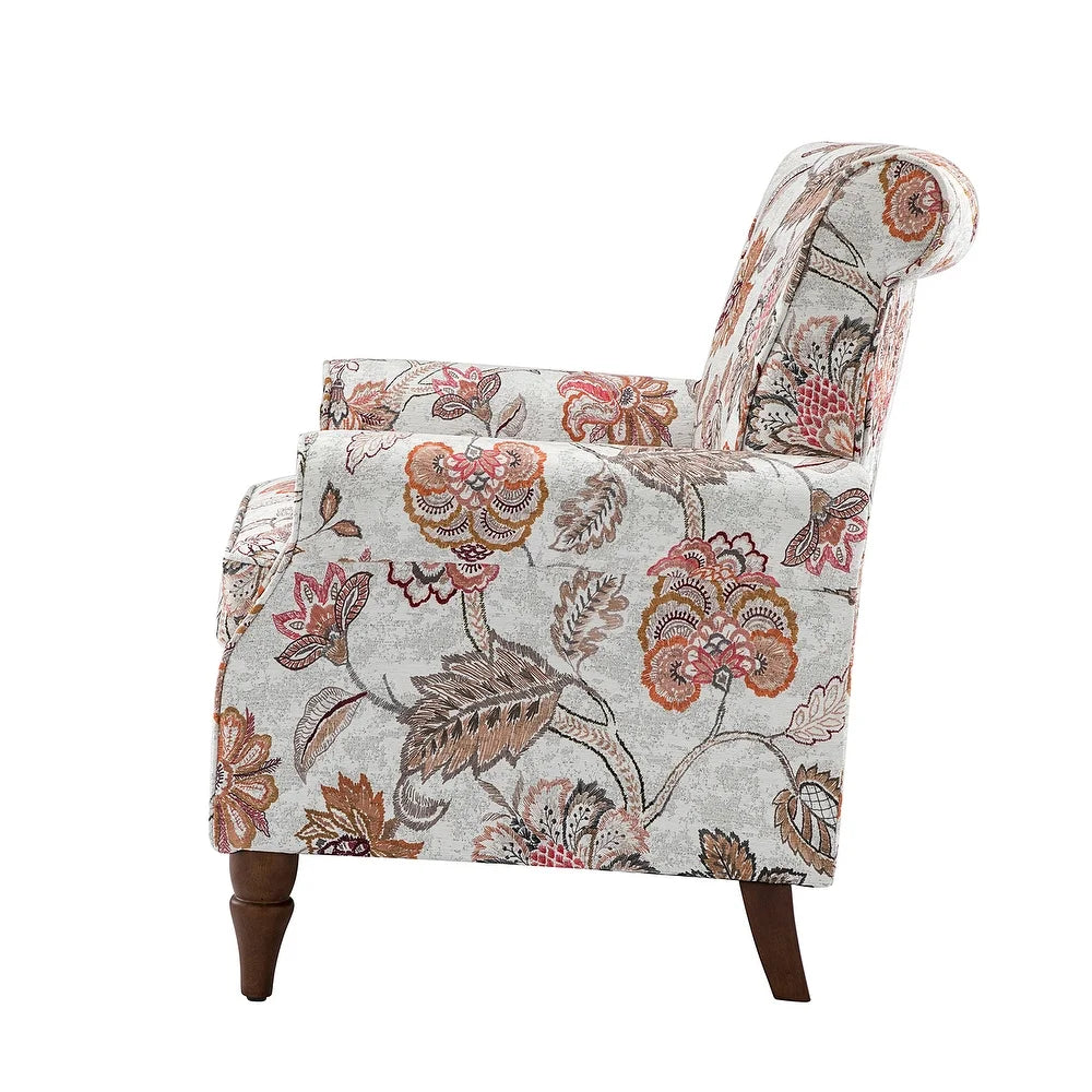Nyctelius Nailhead Trim Traditional Accent Armchair with Rolled Arms
