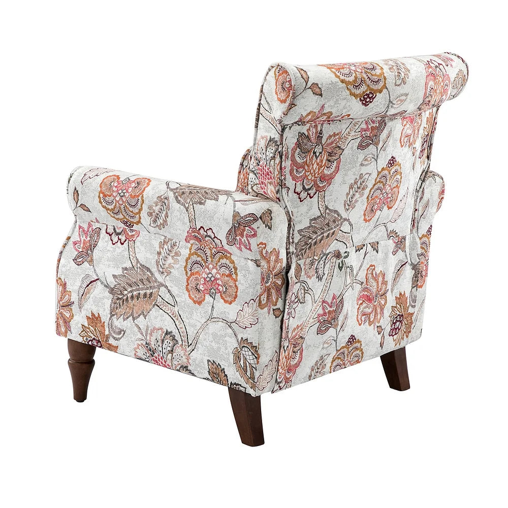 Nyctelius Nailhead Trim Traditional Accent Armchair with Rolled Arms