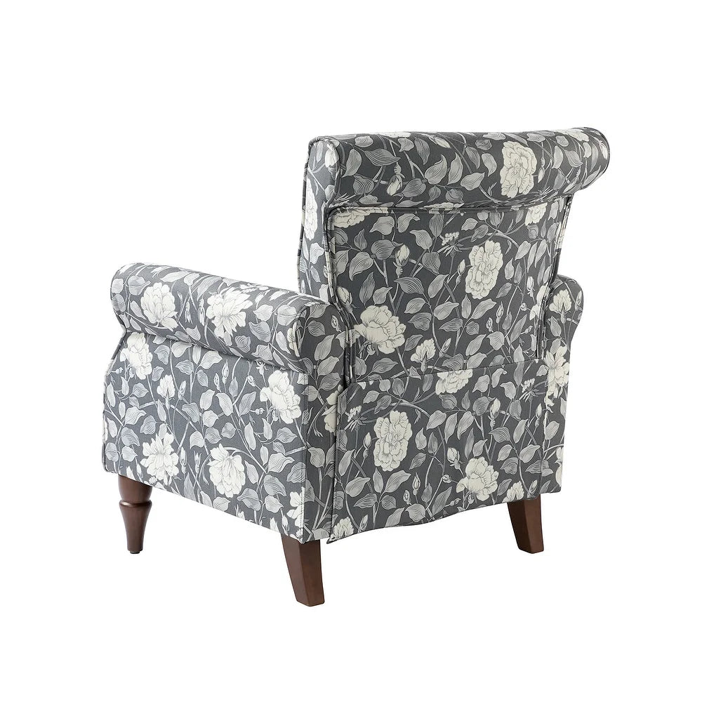 Nyctelius Nailhead Trim Traditional Accent Armchair with Rolled Arms