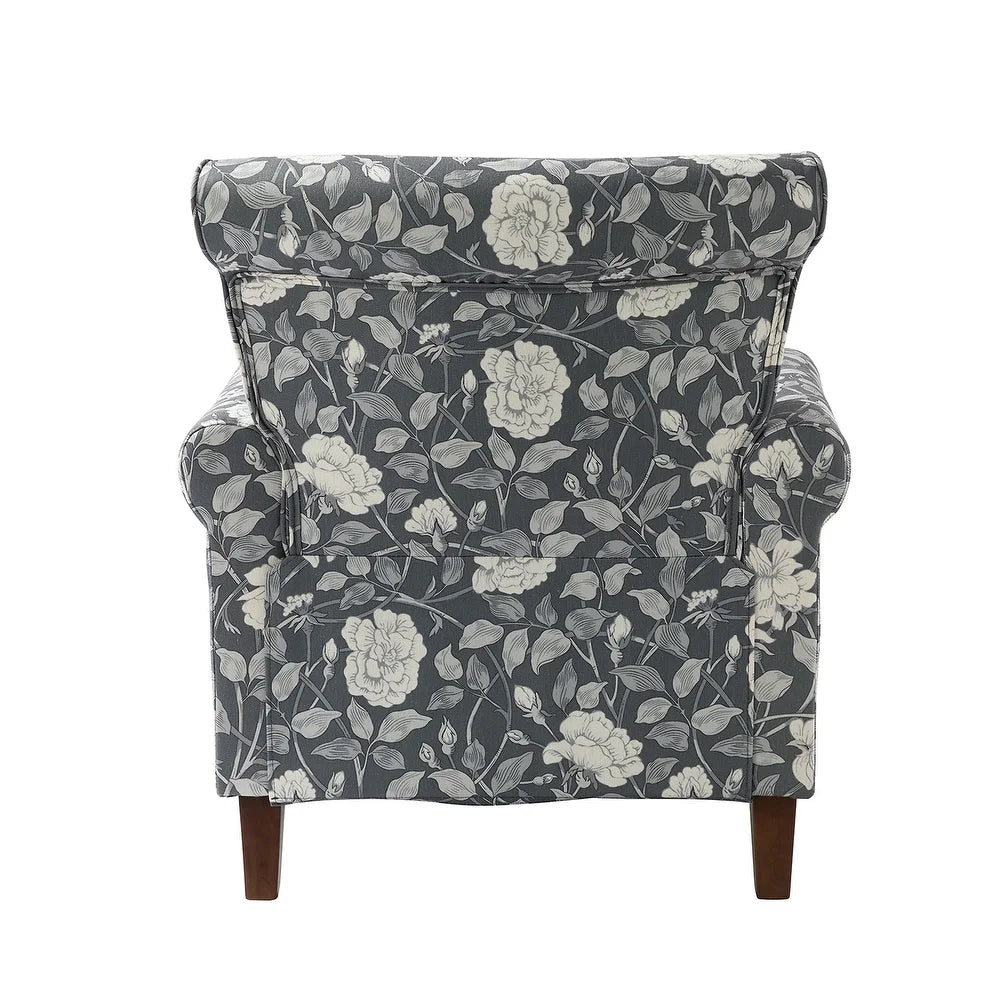 Nyctelius Nailhead Trim Traditional Accent Armchair with Rolled Arms