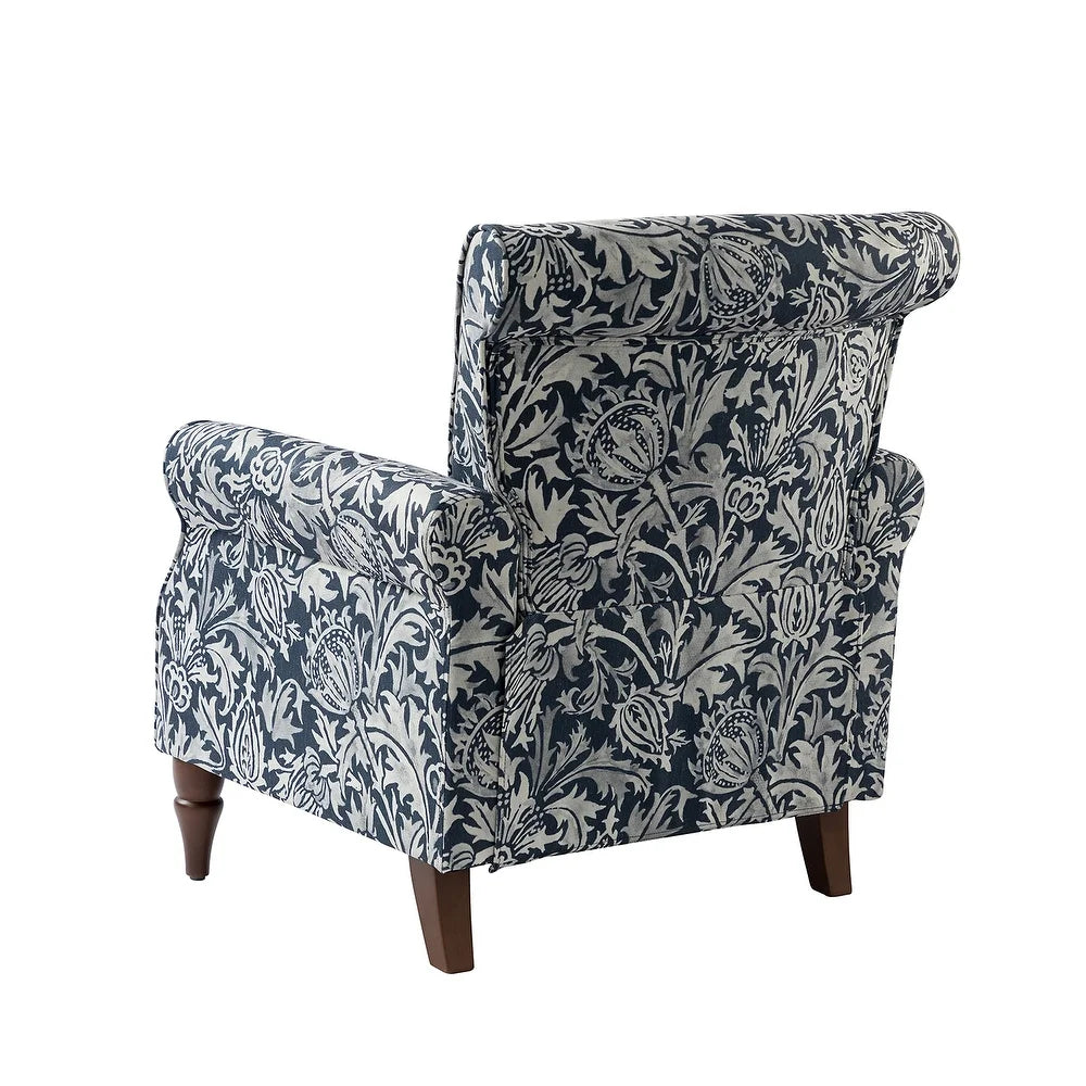 Nyctelius Nailhead Trim Traditional Accent Armchair with Rolled Arms