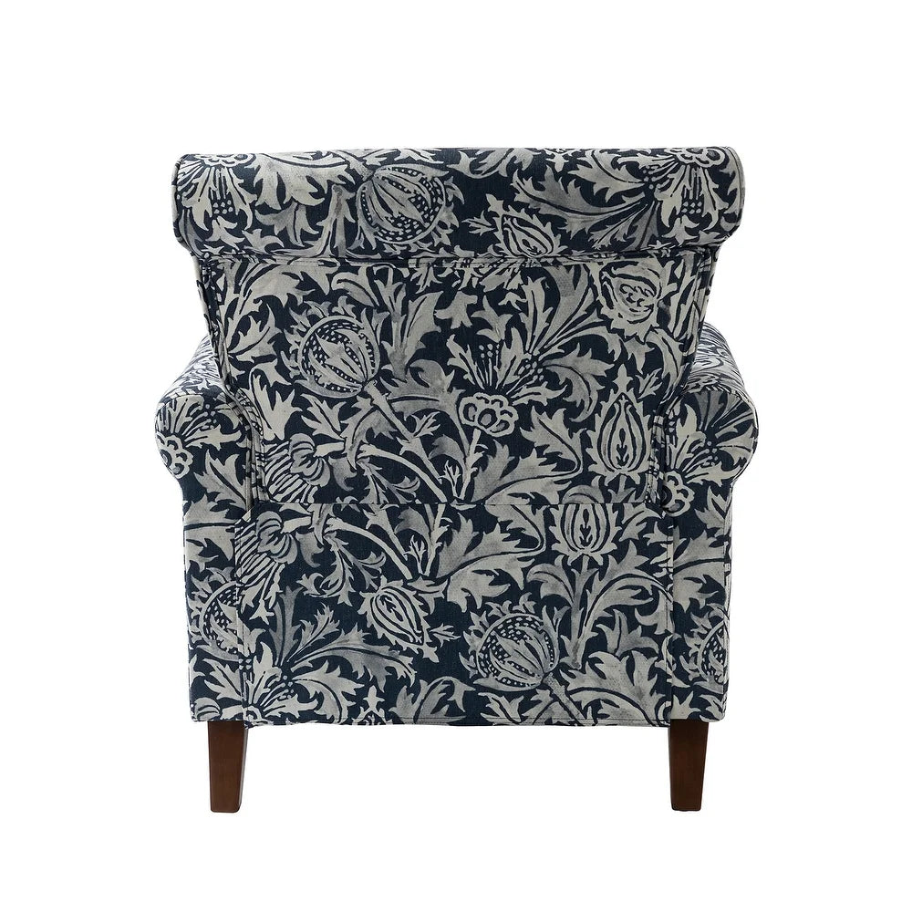 Nyctelius Nailhead Trim Traditional Accent Armchair with Rolled Arms