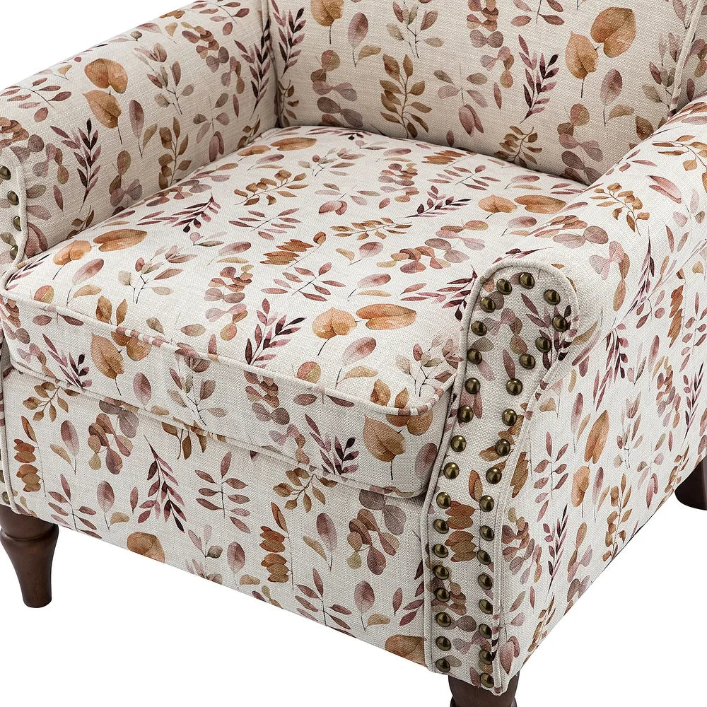 Nyctelius Nailhead Trim Traditional Accent Armchair with Rolled Arms