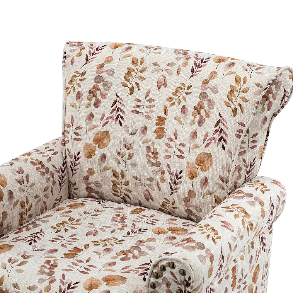 Nyctelius Nailhead Trim Traditional Accent Armchair with Rolled Arms