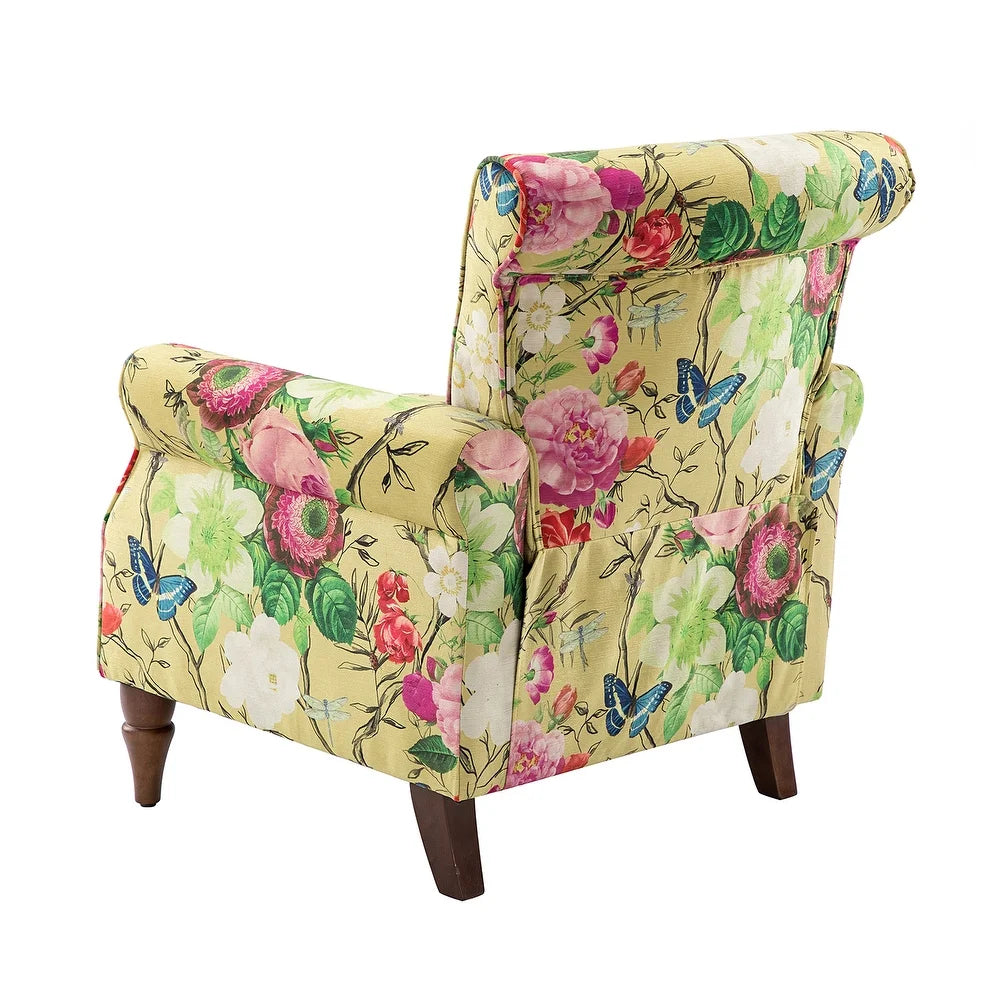 Nyctelius Nailhead Trim Traditional Accent Armchair with Rolled Arms