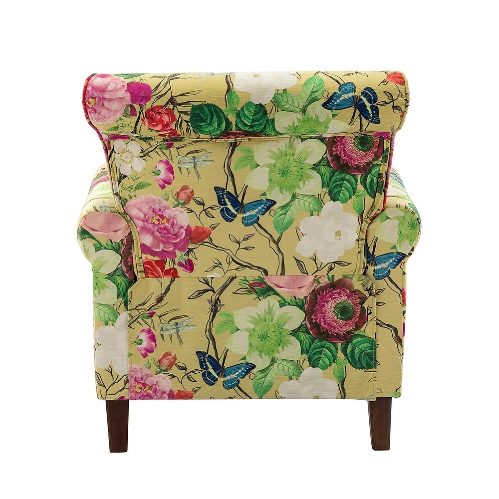 Nyctelius Nailhead Trim Traditional Accent Armchair with Rolled Arms