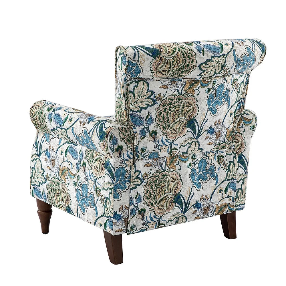 Nyctelius Nailhead Trim Traditional Accent Armchair with Rolled Arms