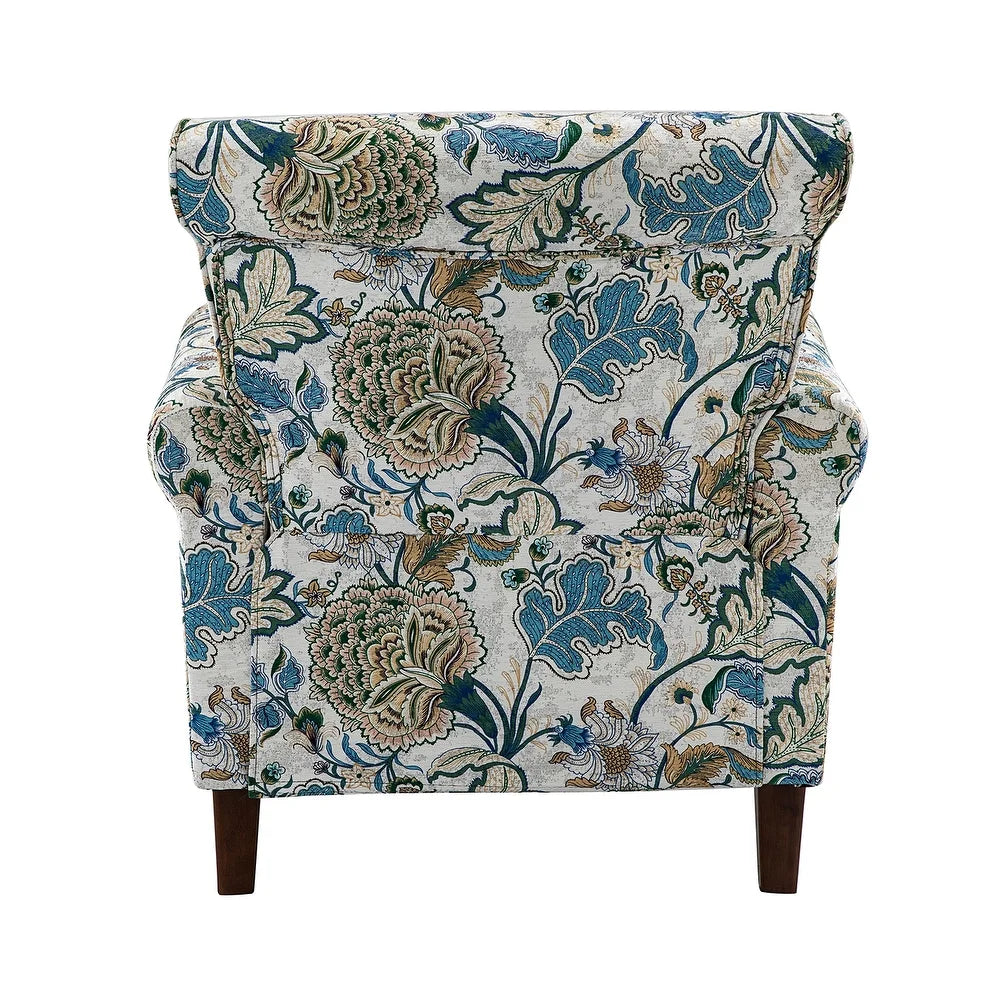Nyctelius Nailhead Trim Traditional Accent Armchair with Rolled Arms