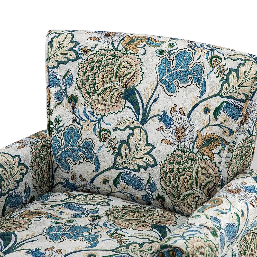 Nyctelius Nailhead Trim Traditional Accent Armchair with Rolled Arms