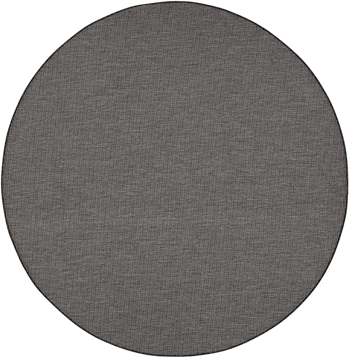 Flat-Weave Indoor/Outdoor Charcoal Soft Area Rug