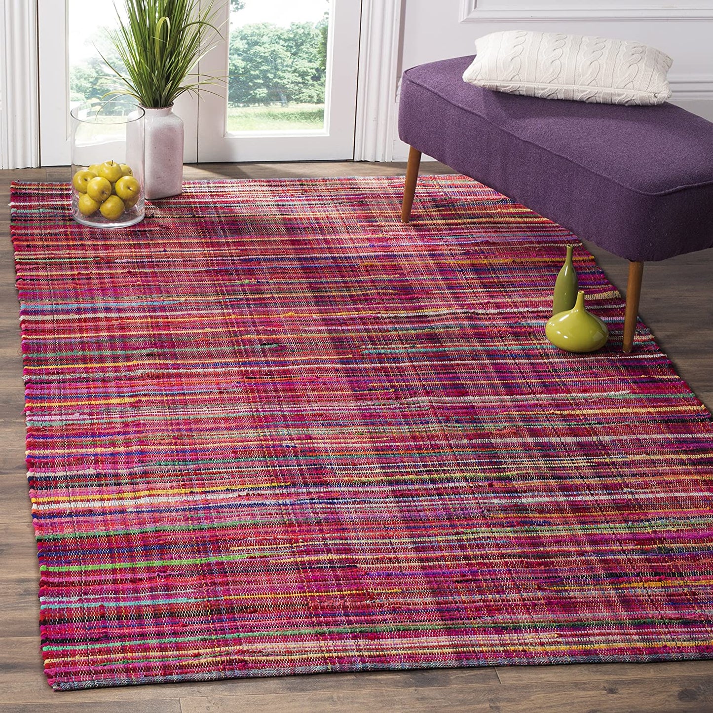 Hand Made Red and Multi Area Rug