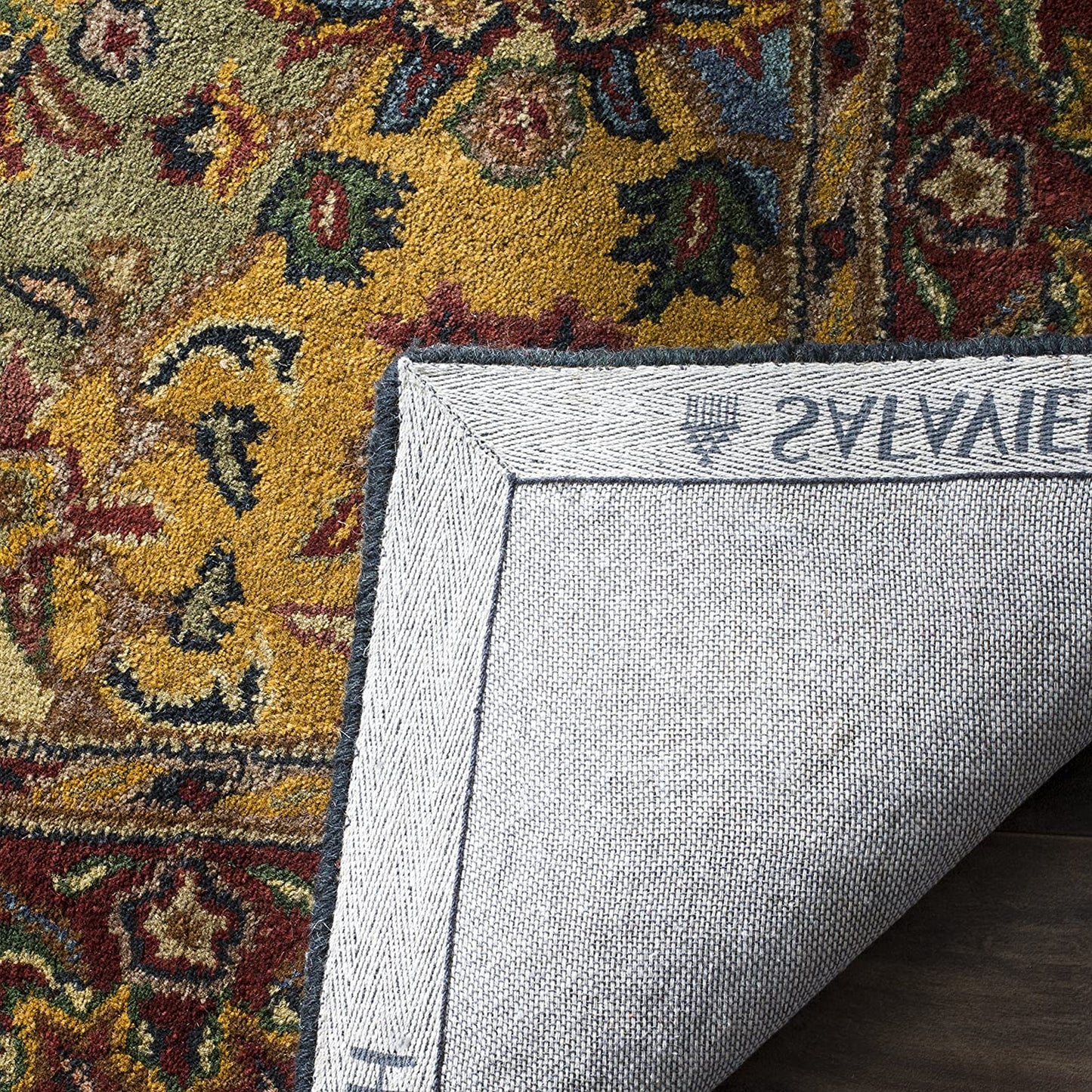 Heritage Collection Handmade Traditional Oriental Premium Wool Area Rug Multi / Burgundy