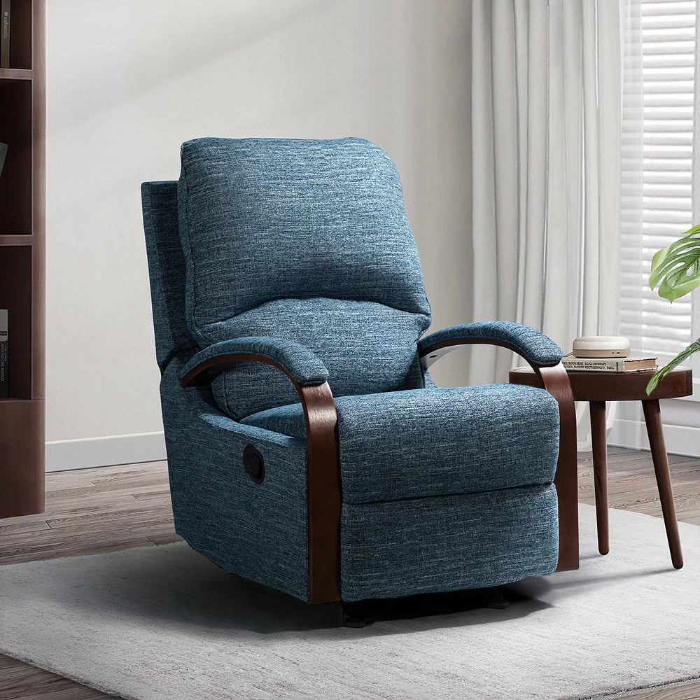 Badari Comfy Manual Rocking Nursery Chair with Metal Base
