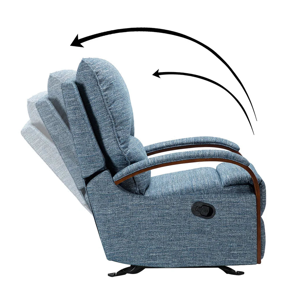 Badari Comfy Manual Rocking Nursery Chair with Metal Base