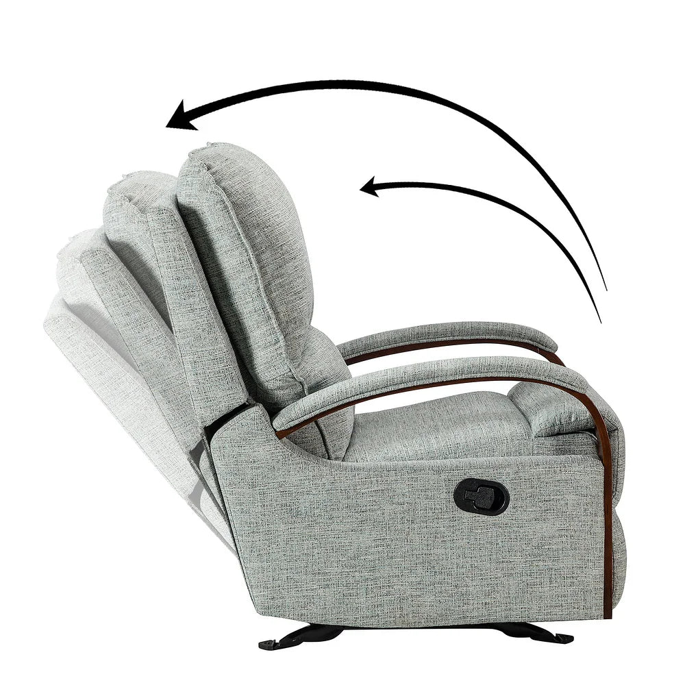 Badari Comfy Manual Rocking Nursery Chair with Metal Base