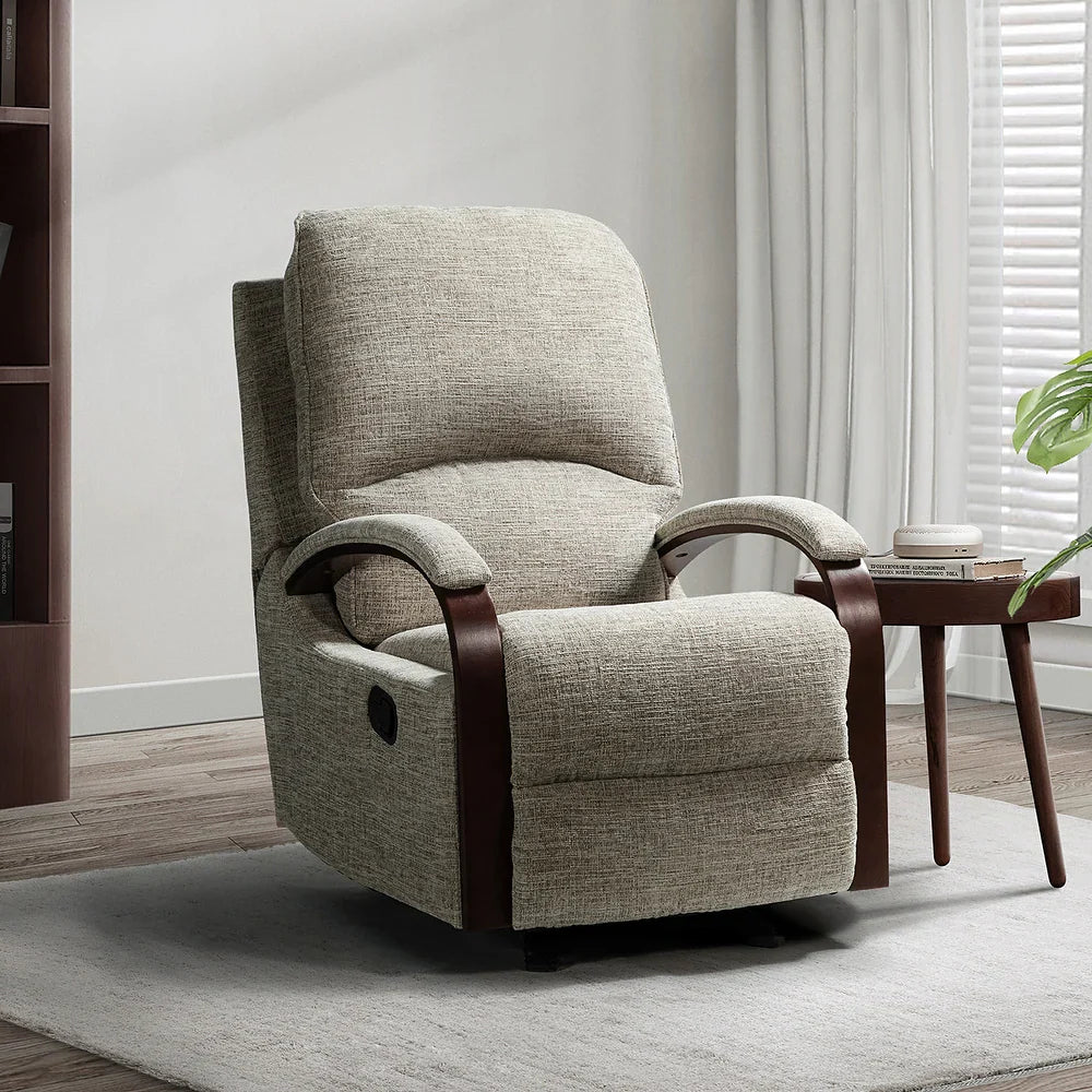 Badari Comfy Manual Rocking Nursery Chair with Metal Base