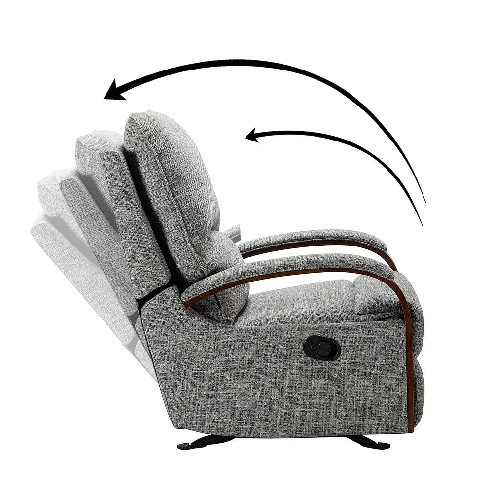 Badari Comfy Manual Rocking Nursery Chair with Metal Base
