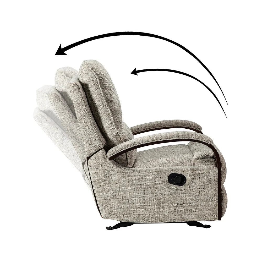 Badari Comfy Manual Rocking Nursery Chair with Metal Base