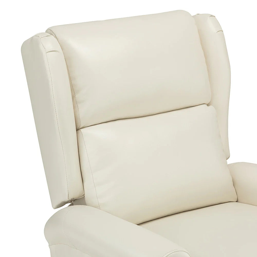 Baksoho Contemporary Leather Swivel Nursery Chair with Metal Base