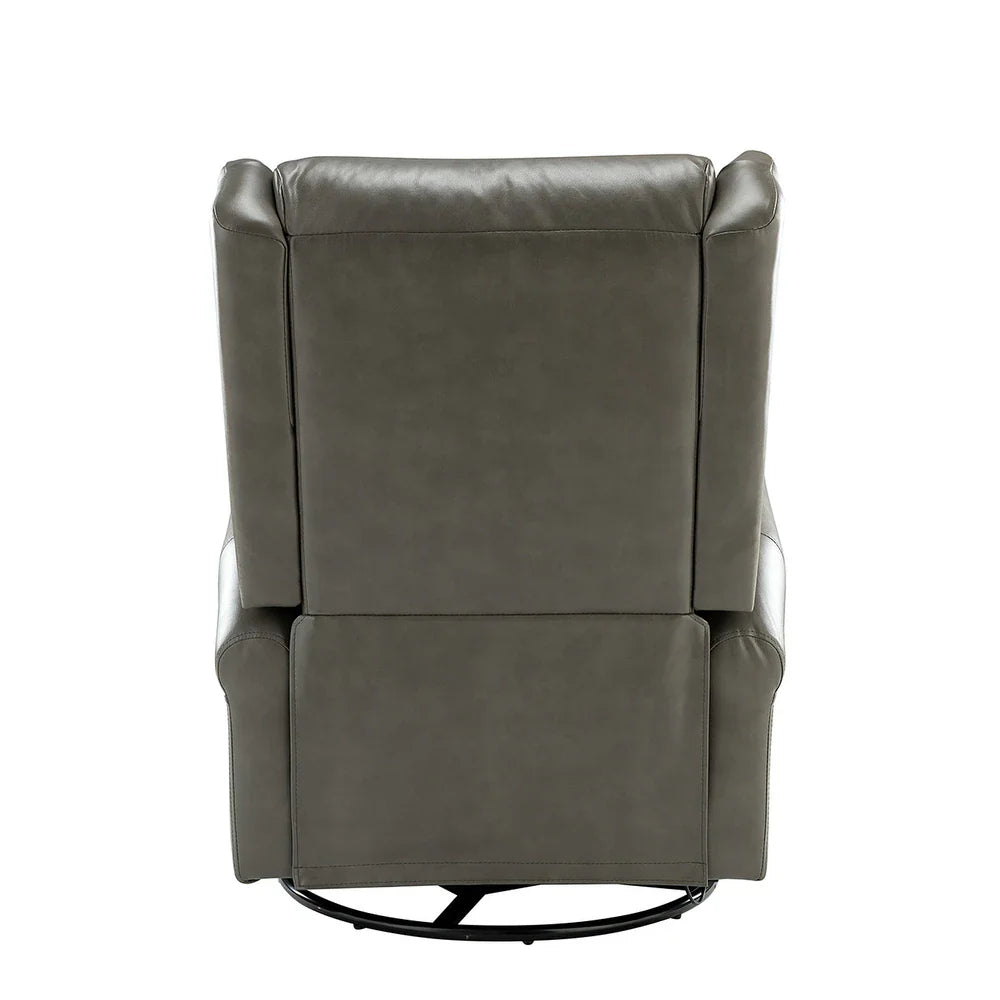 Baksoho Contemporary Leather Swivel Nursery Chair with Metal Base