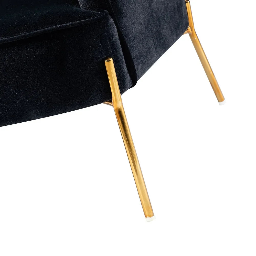 Barbara 3 Piece Living Room Set with Golden Legs