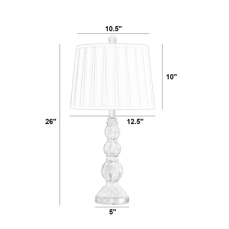Behiye Resin USB Table Lamp,Set of 2