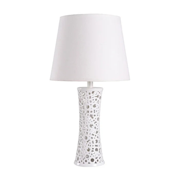 Blanco White Ceramic Finish Table Lamp