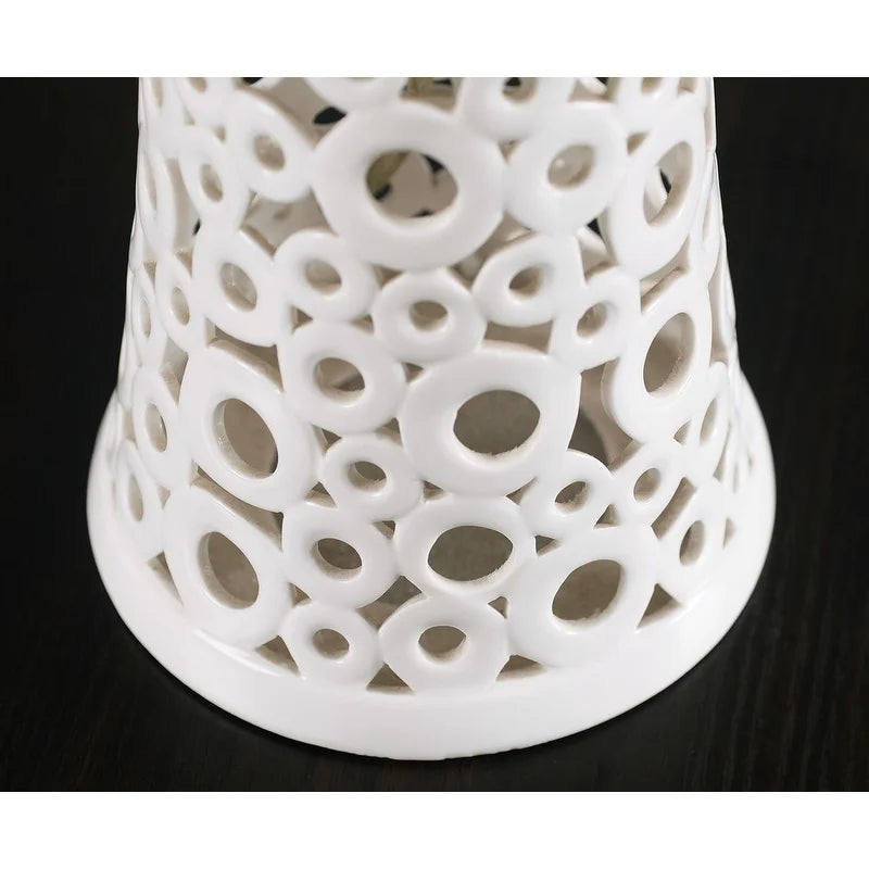 Blanco White Ceramic Finish Table Lamp