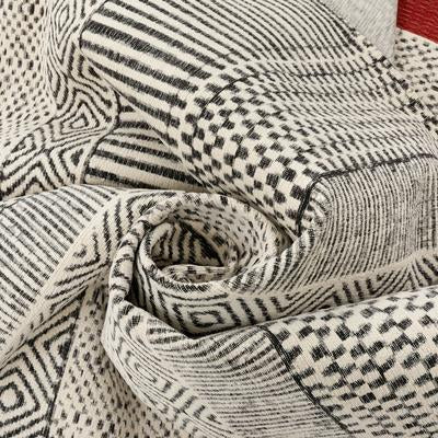 Largo Modern Abstract Geometric Pattern Red Kilim-Style Soft Area Rug