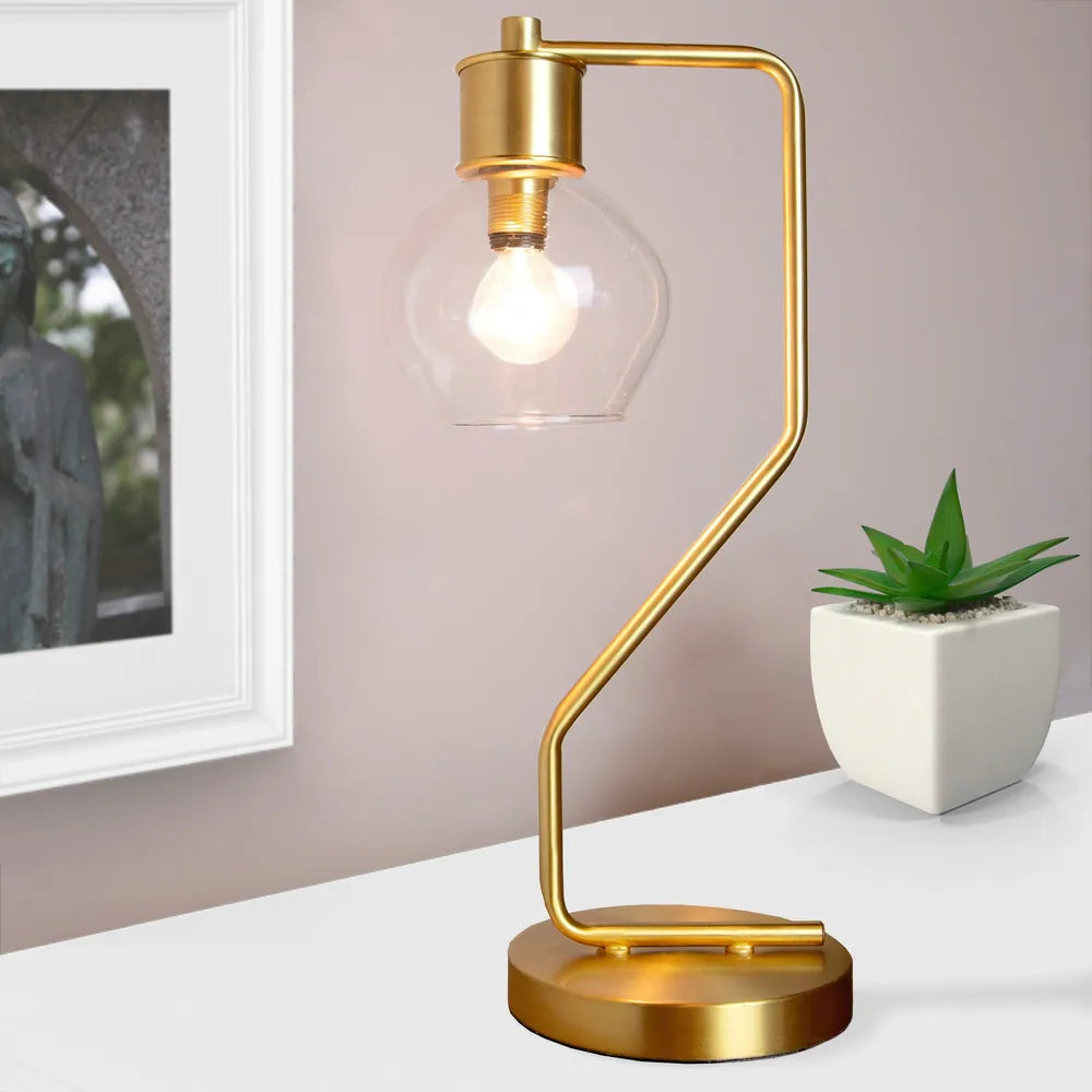 Carson Carrington Linkoping Gold & Glass 1-light Table Lamp