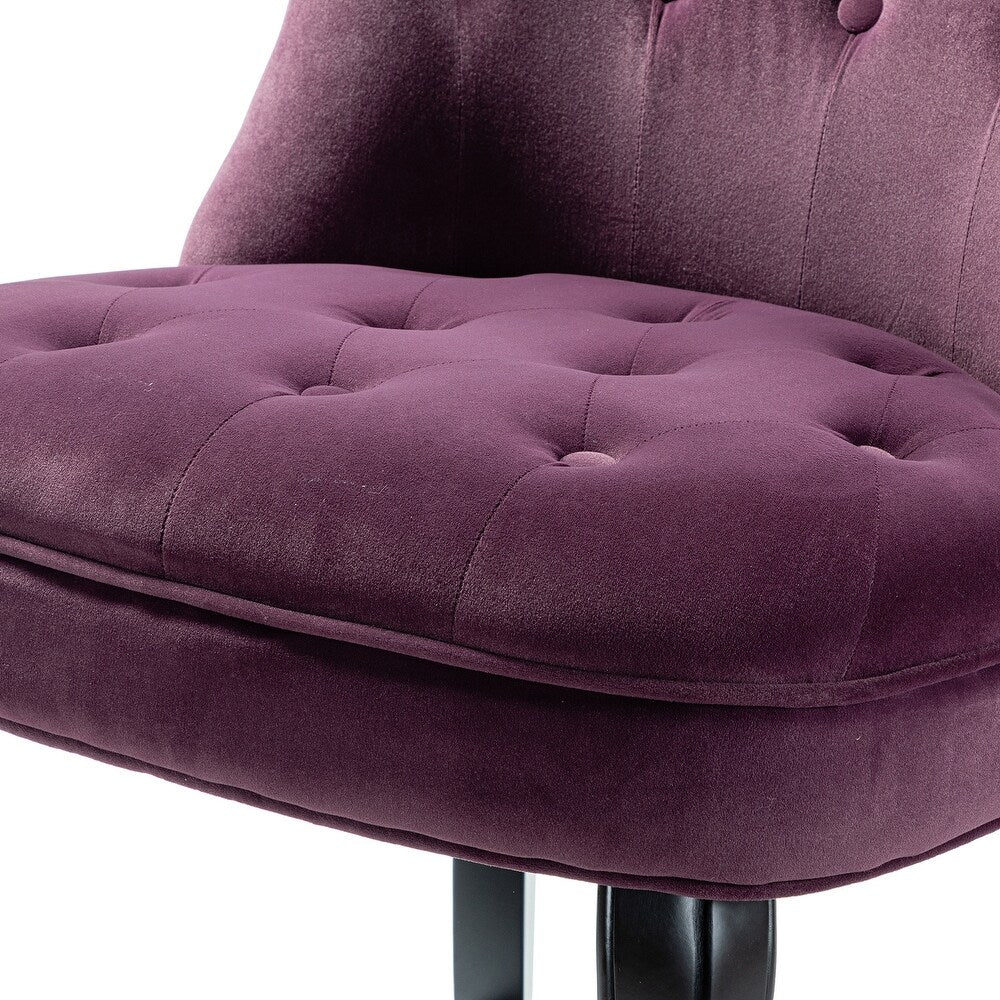 Christi Tufted Accent Chair with Black Base Set of 2