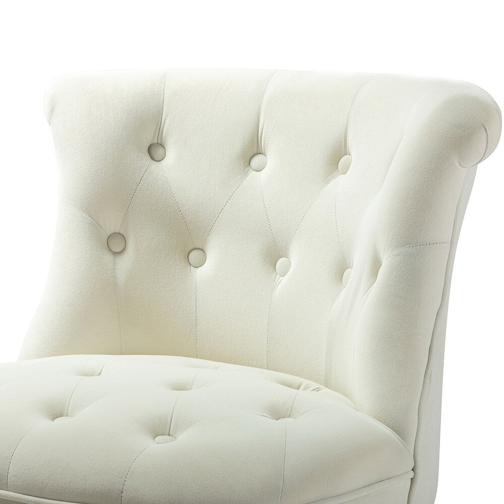 Christi Tufted Accent Chair with Black Base Set of 2