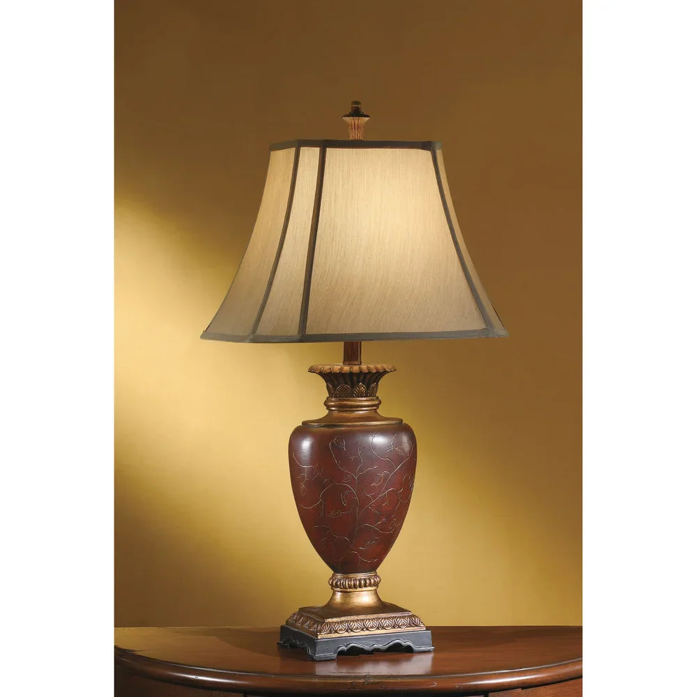 Clayton Garnet Red and Gold 30-inch Table Lamp