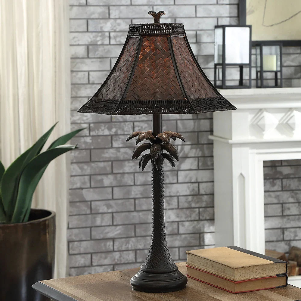 Copper Grove Prince Bronze Palm Tree Table Lamp