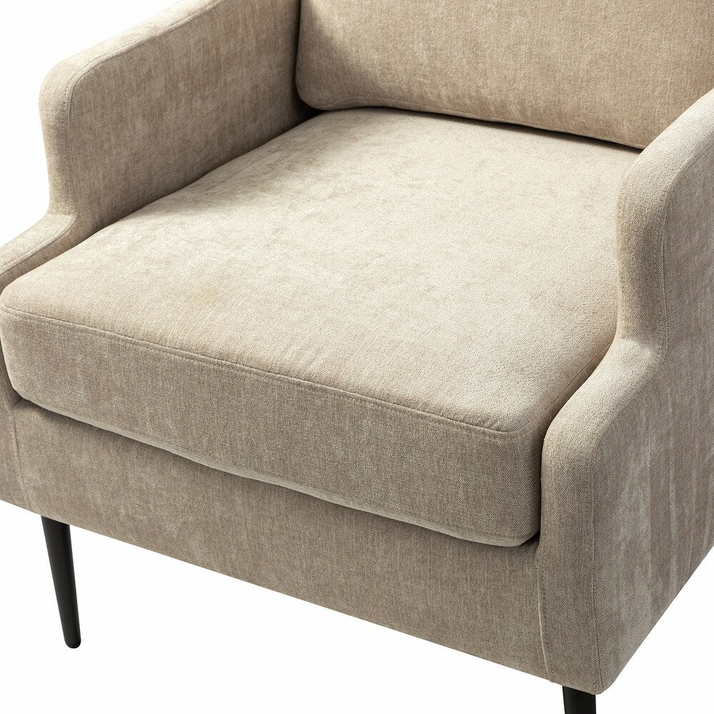 Eckhard Mid-century Modern Upholstery Accent Chair with Metal Legs