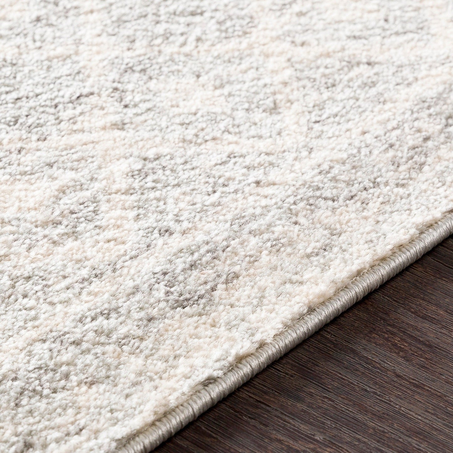 Distressed Geometric Ivory Gray Area Rug