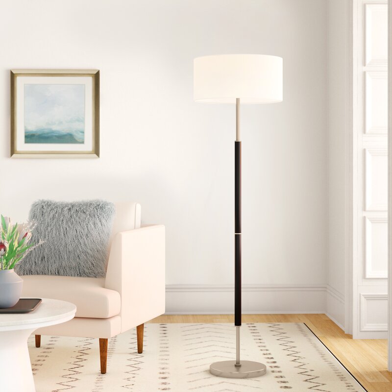 Contemporary Metallic Accents 61.5" Floor Lamp