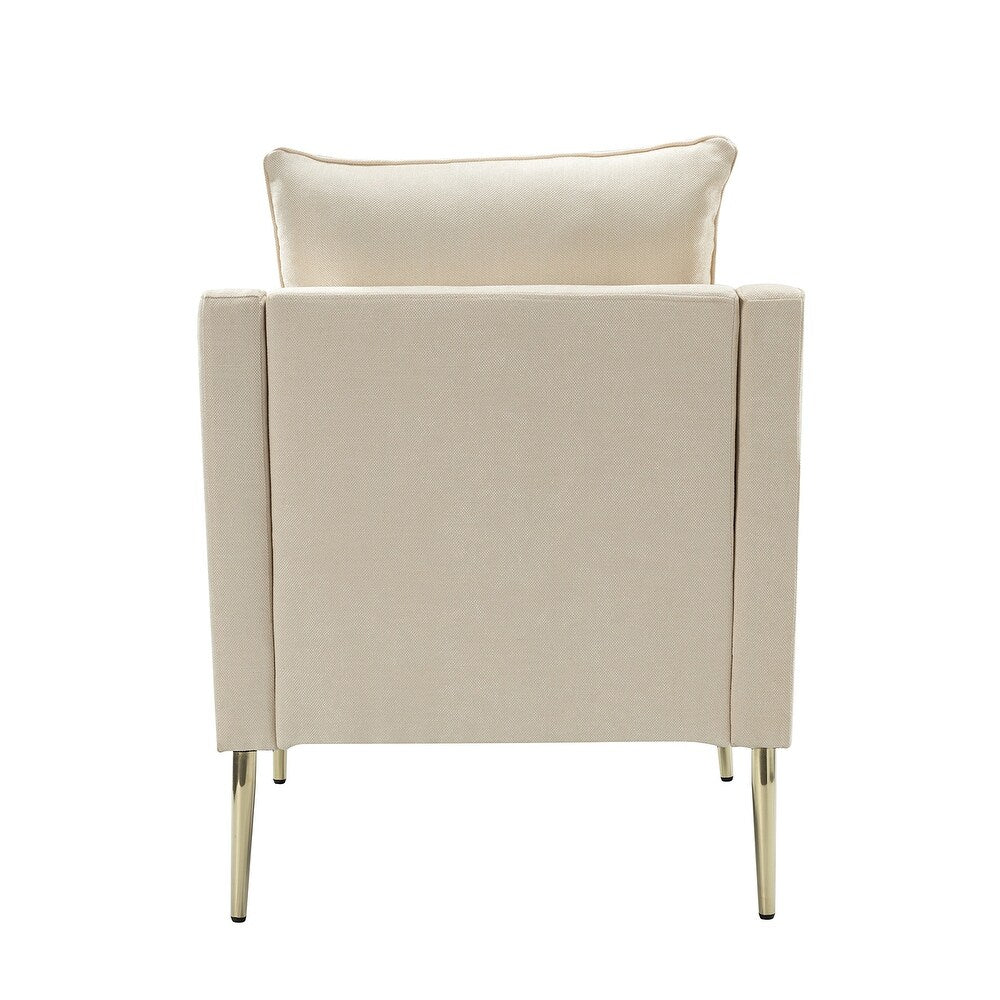 Epopeus Upholstered Accent Armchair with Metal Base Set of 2