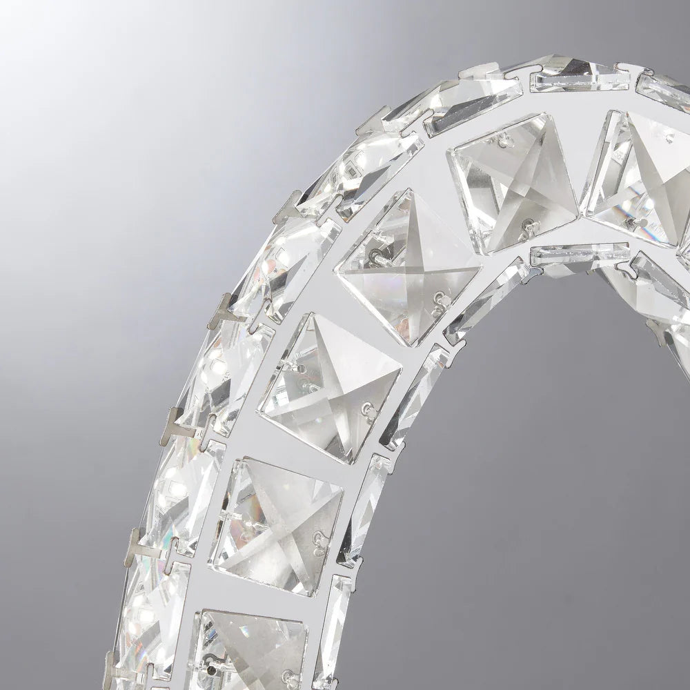 Finesse Decor Oval Crystal Extravaganza Table Lamp // Led Strip - Oval Shape