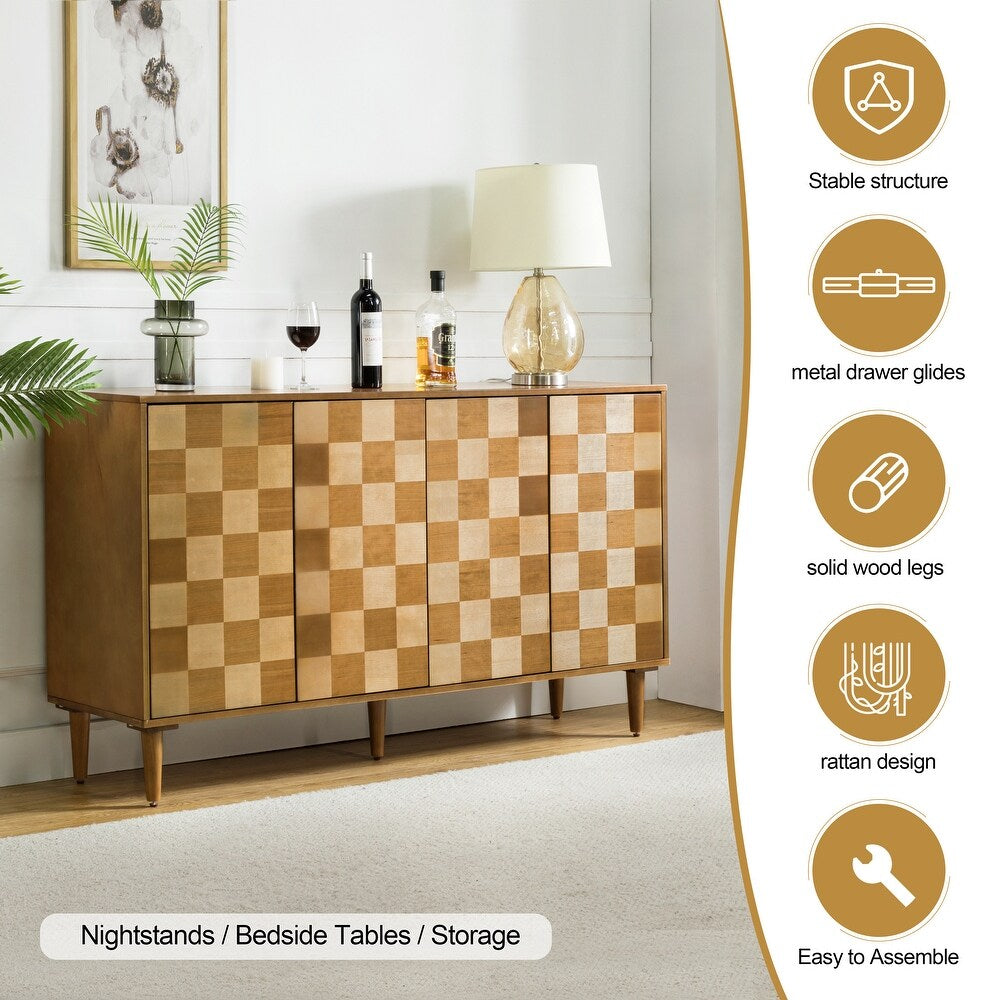 Geraldo 61'' 2 Shelves Modern Multifunctional Sideboard