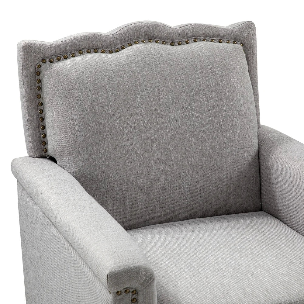 Giul Wooden Upholstered Armchair set of 2 with Built-in Sinuous Spring