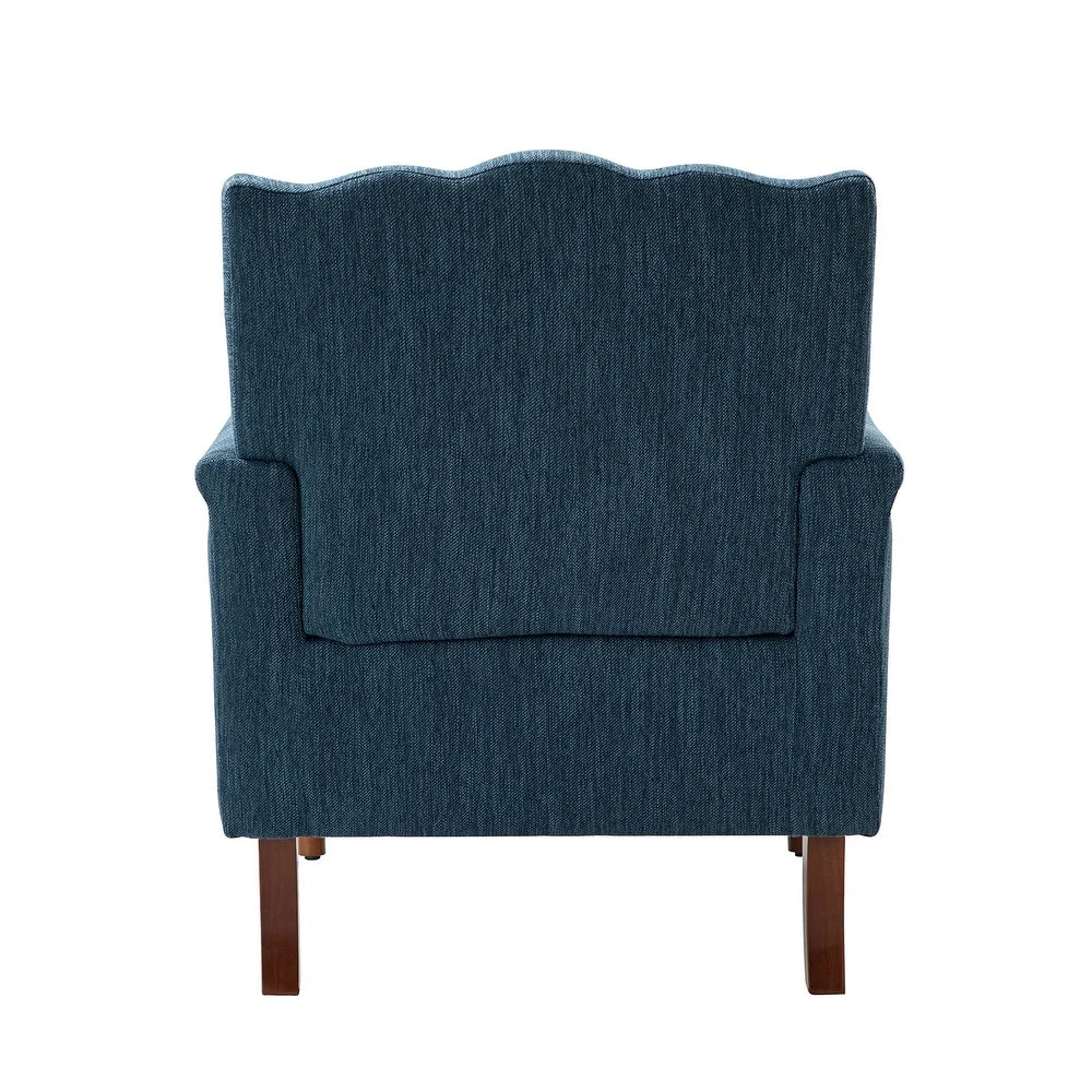 Giul Wooden Upholstered Armchair set of 2 with Built-in Sinuous Spring