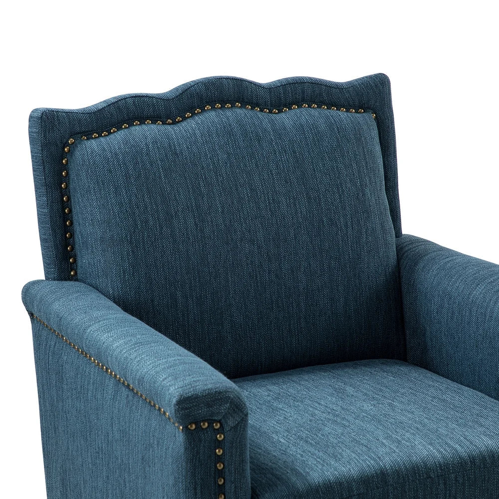 Giul Wooden Upholstered Armchair set of 2 with Built-in Sinuous Spring