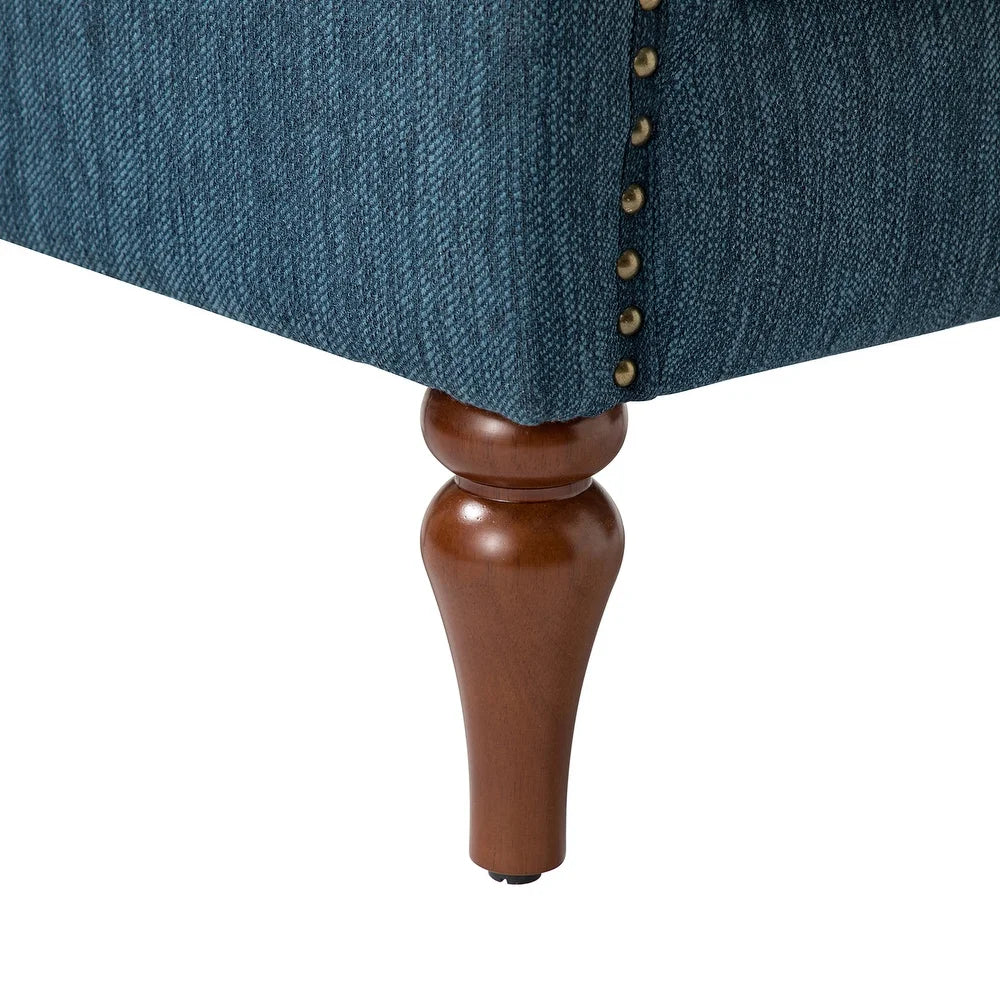 Giul Wooden Upholstered Armchair set of 2 with Built-in Sinuous Spring