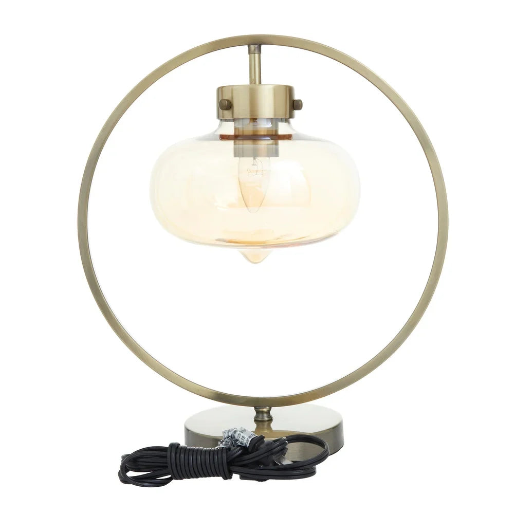 Gold Metal Contemporary Accent lamps 15 x 14 x 8 - 14 x 8 x 15