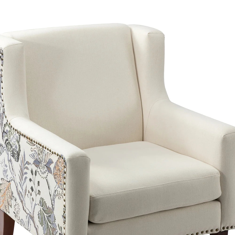 Hagens Wooden Upholstered Armchair with Square Arms Set of 2