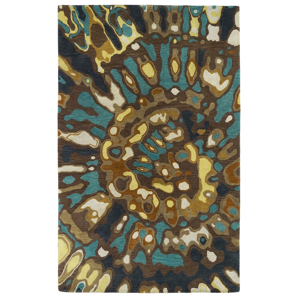 BRUSHSTROKES COLLECTION Teal Soft Area Rug